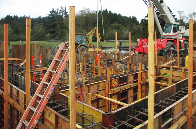 Forms and rebar for the new Martin Slough pump station