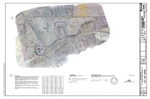 Tulelake closed landfill topo map with aerial photo