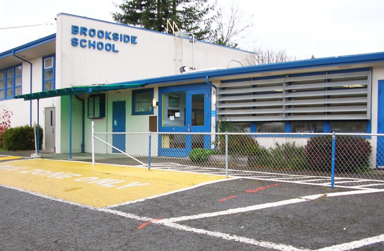 Brookside Elementary School prior to Measure B school rehabilitation work