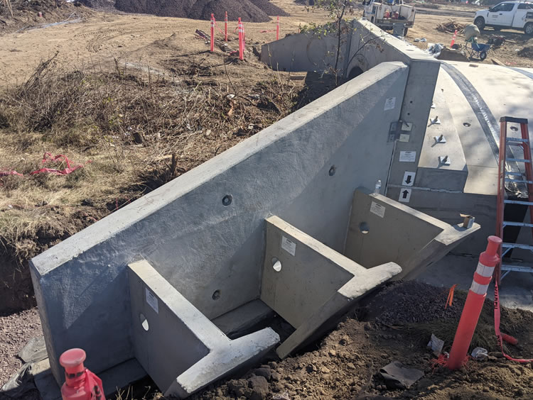 Bridge installation in progress.