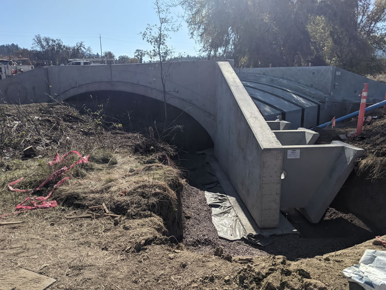 Bridge installation in progress.
