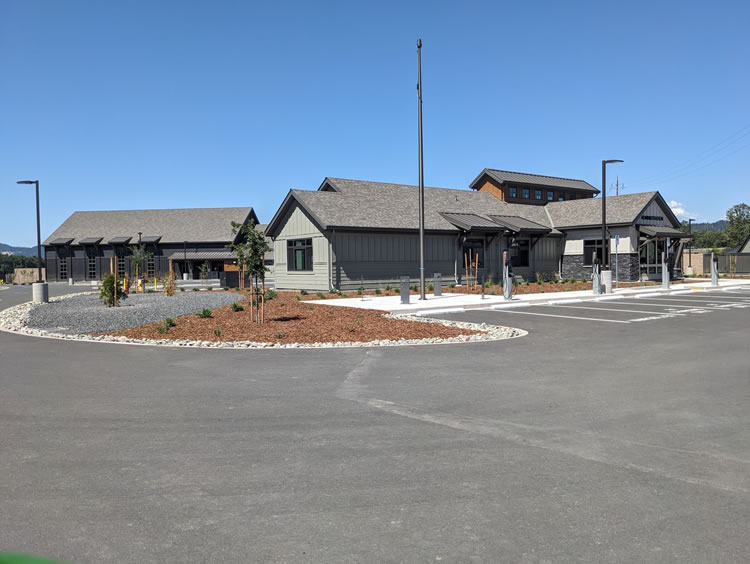 Completed Administration building of the California Conservation Corps Mendocino Center, which opened in September 2025.