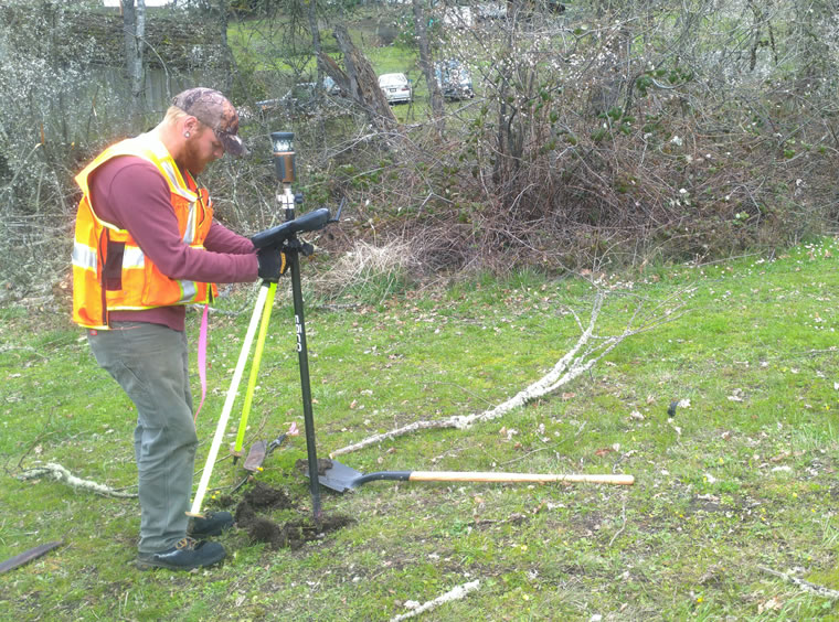 Surveying in geomorphic features