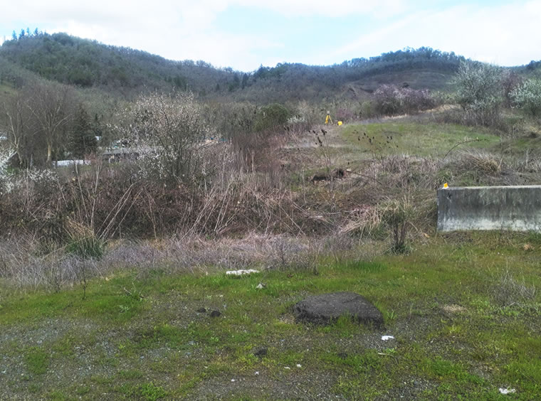 View near future tank site.