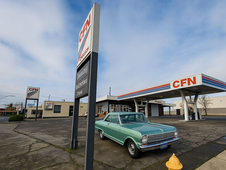 This site is typical of the 15 visited for this project, located in a rural and industrial area, with historical and/or current uses of petroleum products for vehicle fueling and/or maintenance.