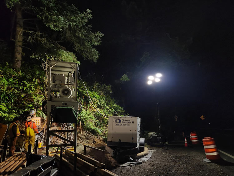 Drilling is on a continuous 24/7 schedule to complete the assessment as quickly as possible before winter conditions set in. Drilling did not start earlier in the year to avoid disturbance of special status species.
