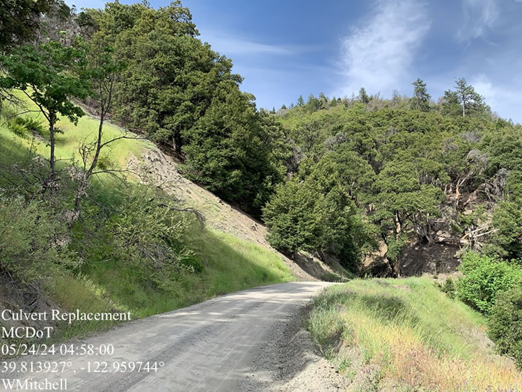 Mendocino Pass Road. SHN submitted a Biological Site Assessment and Natural Environmental Study report for this work.