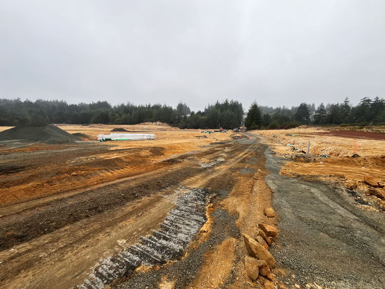 Construction inspection at the end of July 2025. Site developers plan to complete the first set of homes by Spring 2026.